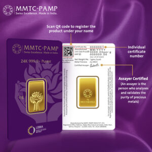 24K (999.9+) Purest 1 g Lotus Gold Bar