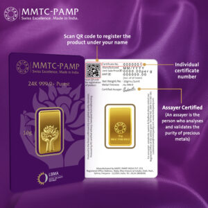 24K (999.9+) Purest 10 g Lotus Gold Bar